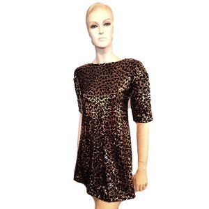 NEW Blush by Us Angels Gold & Black Sequin Girls Holiday New year Dress 10 12 14